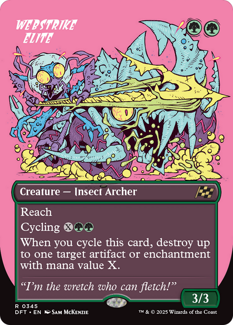 Webstrike Elite (Borderless) (DFT-345) - Aetherdrift Foil - Premium MTG Single from Wizards of the Coast - Just $0.10! Shop now at Game Crave Tournament Store