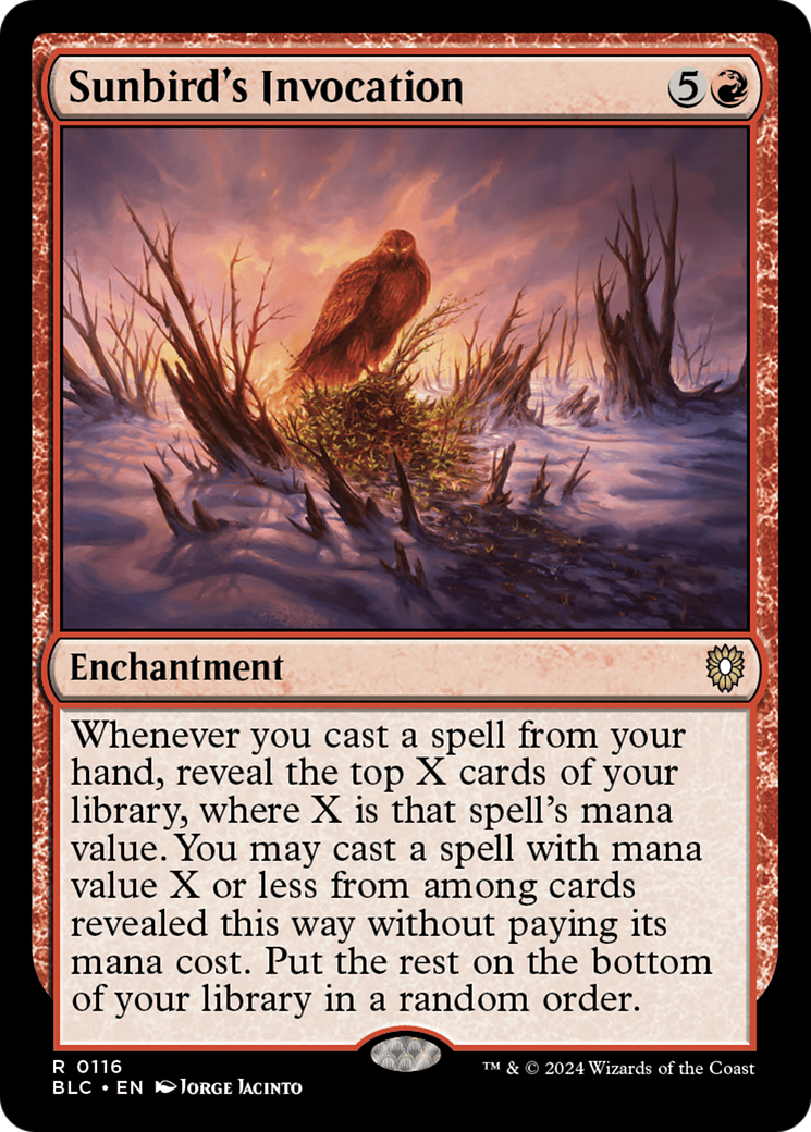 Sunbird's Invocation (BLC-116) - Bloomburrow Commander - Premium MTG Single from Wizards of the Coast - Just $0.25! Shop now at Game Crave Tournament Store