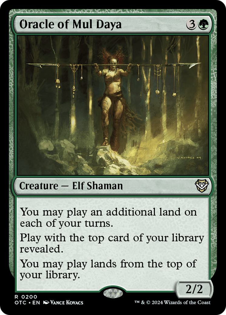 Oracle of Mul Daya (OTC-200) - Outlaws of Thunder Junction Commander - Premium MTG Single from Wizards of the Coast - Just $5.51! Shop now at Game Crave Tournament Store