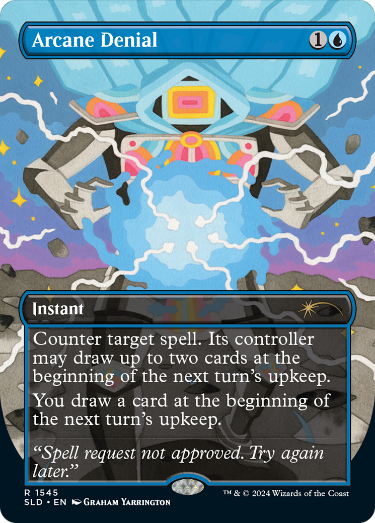 Arcane Denial (SLD-1545) - Secret Lair Drop (Borderless) - Premium MTG Single from Wizards of the Coast - Just $10.82! Shop now at Game Crave Tournament Store
