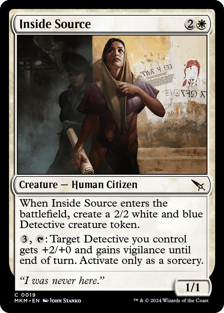 Inside Source (MKM-019) - Murders at Karlov Manor - Premium MTG Single from Wizards of the Coast - Just $0.25! Shop now at Game Crave Tournament Store
