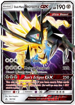 Dusk Mane Necrozma-GX 90/156 - Ultra Prism Holofoil