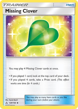 Missing Clover 129/156 - Ultra Prism Reverse Holofoil