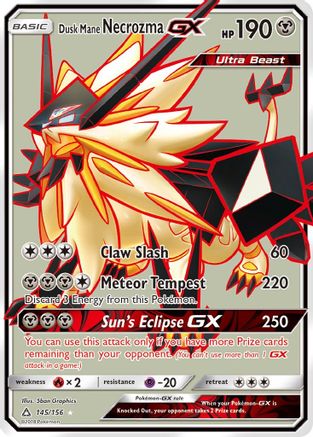 Dusk Mane Necrozma-GX 145/156 - Ultra Prism Holofoil