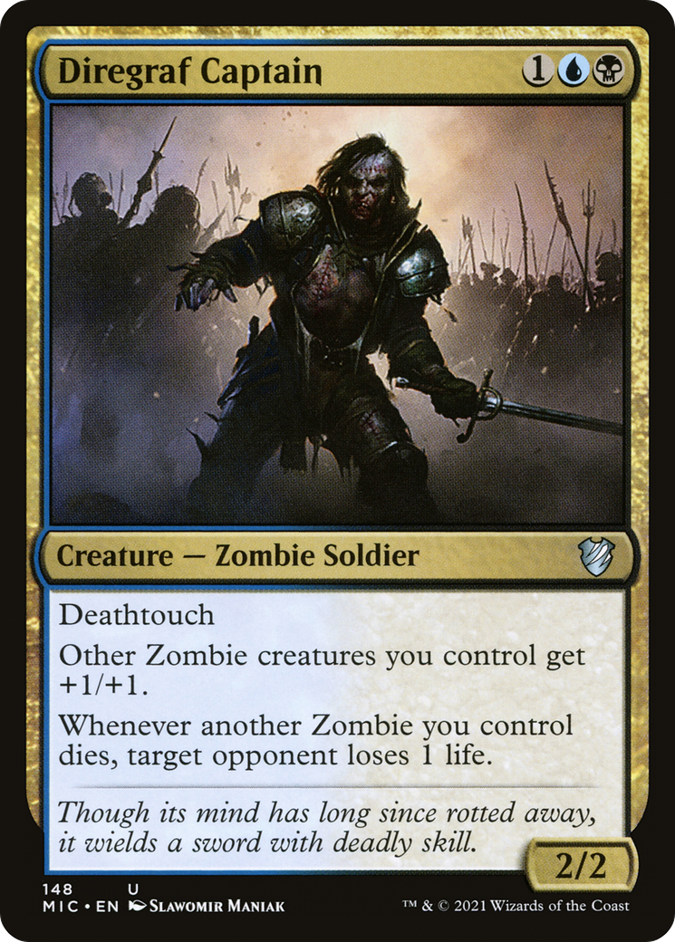 Diregraf Captain (MIC-148) - Midnight Hunt Commander - Premium MTG Single from Wizards of the Coast - Just $0.14! Shop now at Game Crave Tournament Store