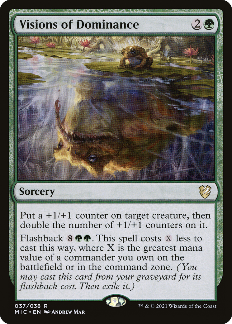 Visions of Dominance (MIC-037) - Midnight Hunt Commander - Premium MTG Single from Wizards of the Coast - Just $0.19! Shop now at Game Crave Tournament Store