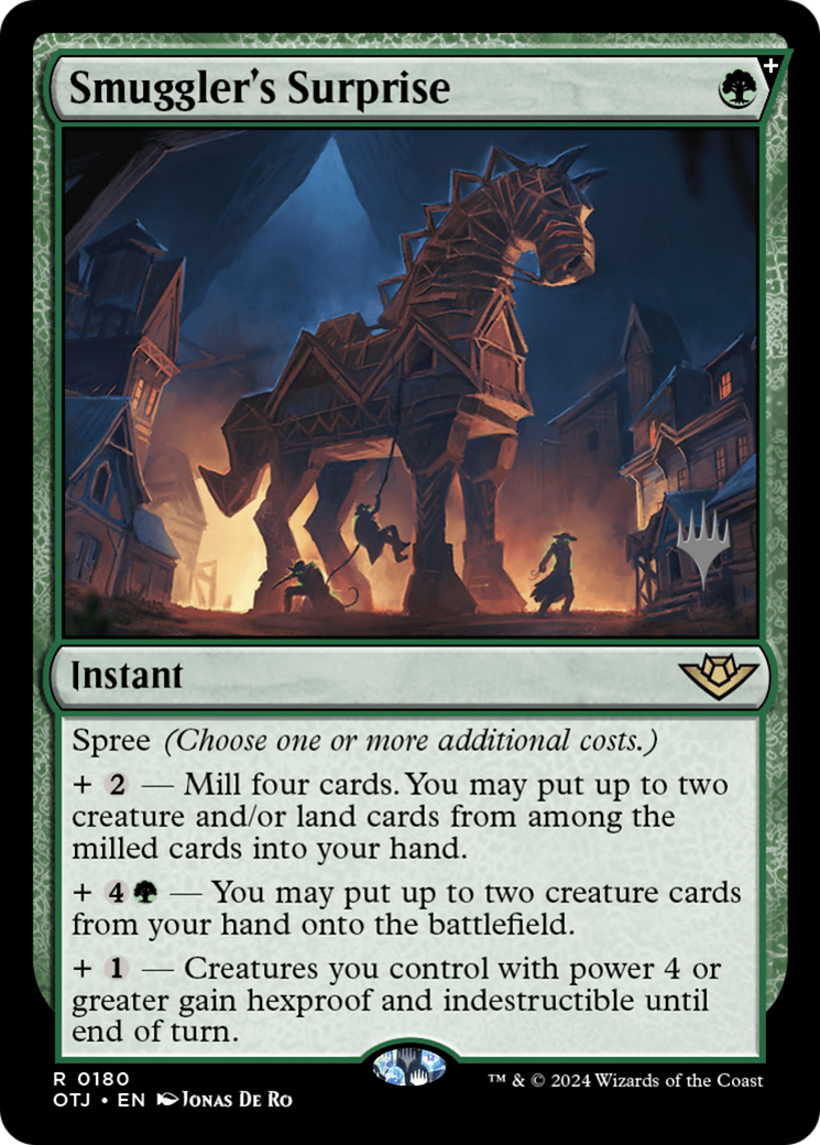 Smuggler's Surprise (POTJ-180P) - Outlaws of Thunder Junction Promos Foil - Premium MTG Single from Wizards of the Coast - Just $3.76! Shop now at Game Crave Tournament Store