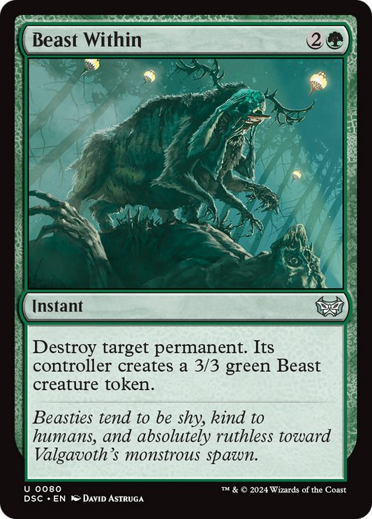 Beast Within (DSC-080) - Duskmourn: House of Horror Commander - Premium MTG Single from Wizards of the Coast - Just $0.68! Shop now at Game Crave Tournament Store