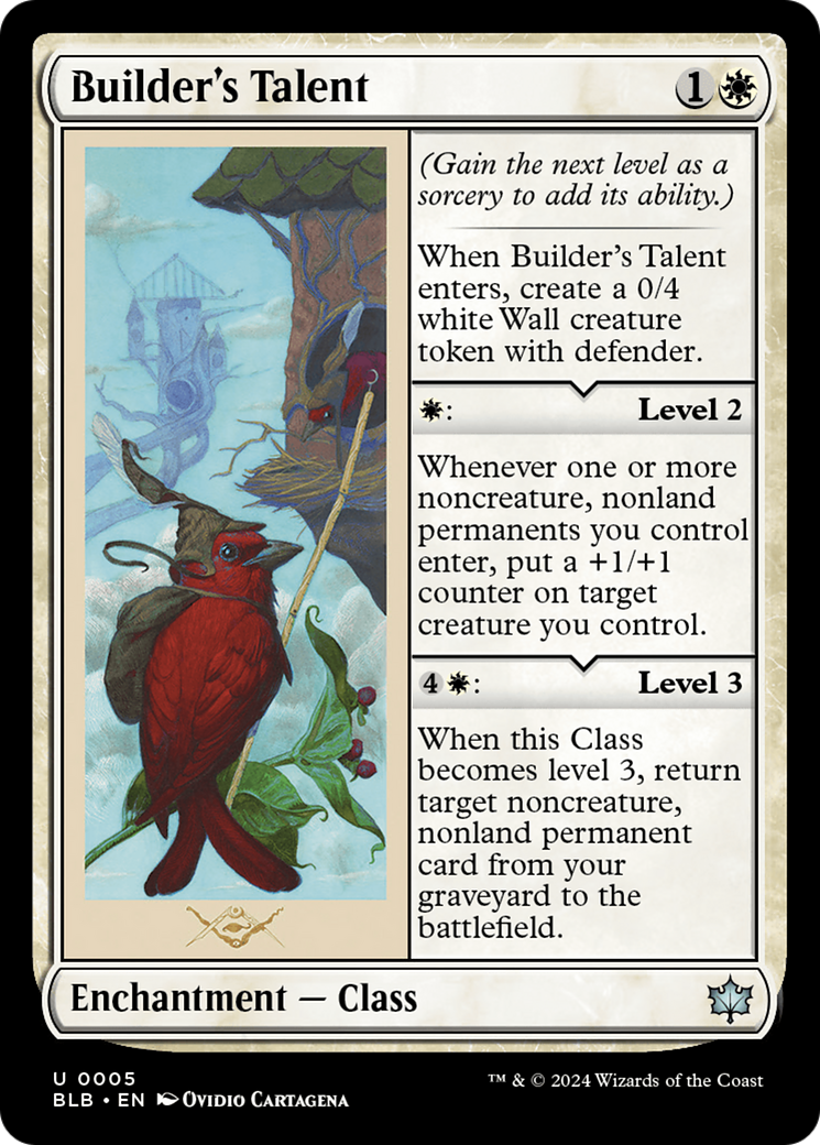 Builder's Talent (BLB-005) - Bloomburrow Foil - Premium MTG Single from Wizards of the Coast - Just $0.25! Shop now at Game Crave Tournament Store