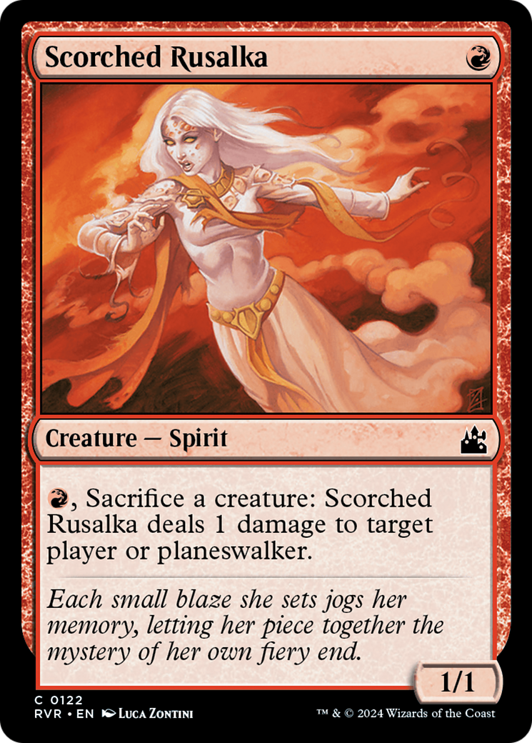 Scorched Rusalka (RVR-122) - Ravnica Remastered Foil - Premium MTG Single from Wizards of the Coast - Just $0.25! Shop now at Game Crave Tournament Store
