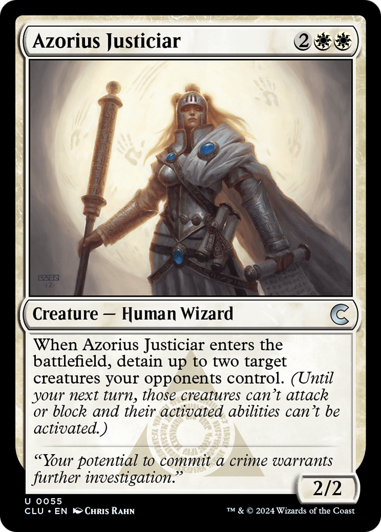 Azorius Justiciar (CLU-055) - Ravnica: Clue Edition - Premium MTG Single from Wizards of the Coast - Just $0.26! Shop now at Game Crave Tournament Store