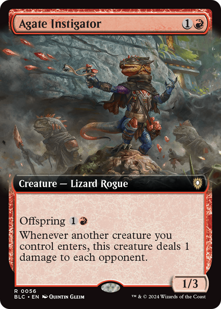 Agate Instigator (BLC-056) - Bloomburrow Commander: (Extended Art) Foil - Premium MTG Single from Wizards of the Coast - Just $8.11! Shop now at Game Crave Tournament Store