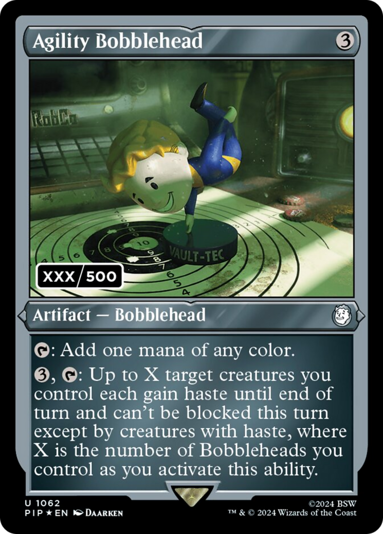 Agility Bobblehead (PIP-1062) - Fallout Etched Foil - Premium MTG Single from Wizards of the Coast - Just $320! Shop now at Game Crave Tournament Store