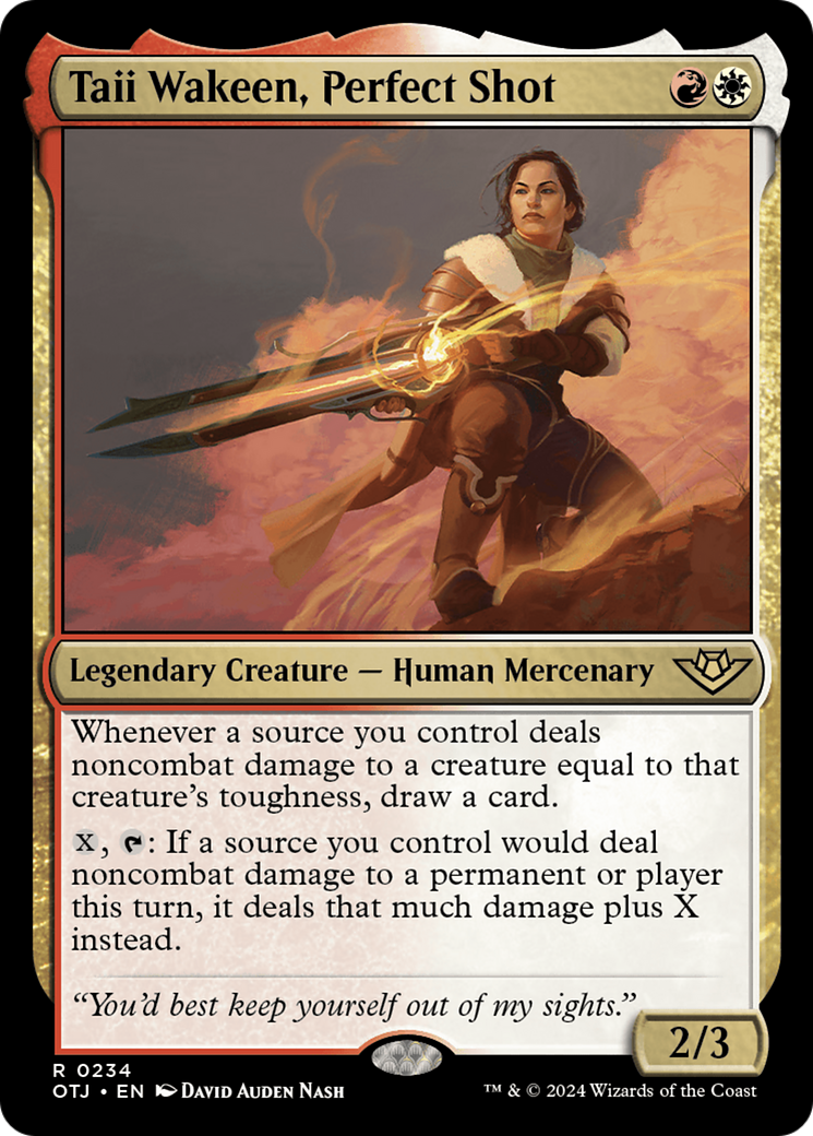 Taii Wakeen, Perfect Shot (OTJ-234) - Outlaws of Thunder Junction - Premium MTG Single from Wizards of the Coast - Just $0.25! Shop now at Game Crave Tournament Store