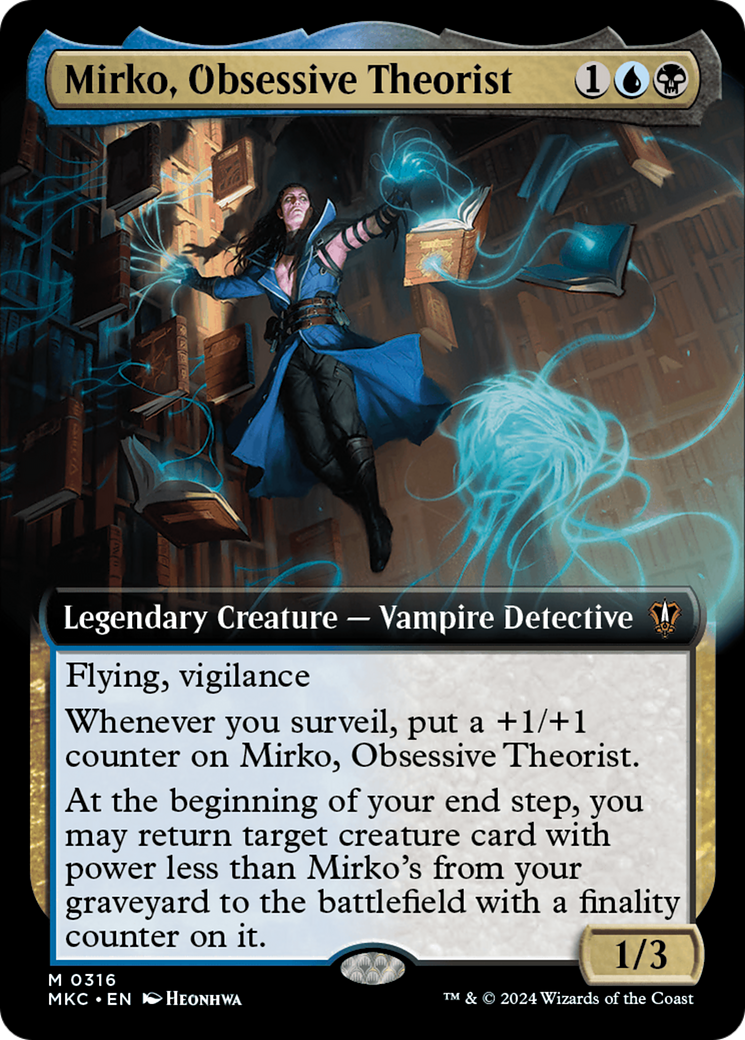Mirko, Obsessive Theorist (MKC-316) - Murders at Karlov Manor Commander: (Extended Art) - Premium MTG Single from Wizards of the Coast - Just $0.39! Shop now at Game Crave Tournament Store