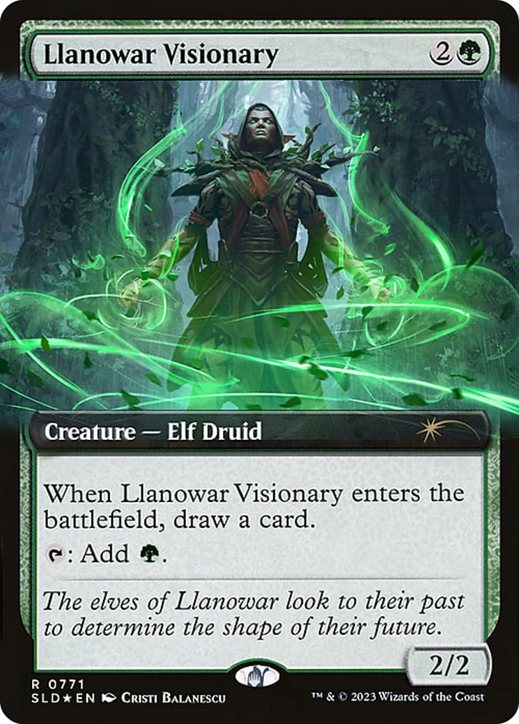Llanowar Visionary (SLD-771) - Secret Lair Drop: (Extended Art) Foil - Premium MTG Single from Wizards of the Coast - Just $0.33! Shop now at Game Crave Tournament Store