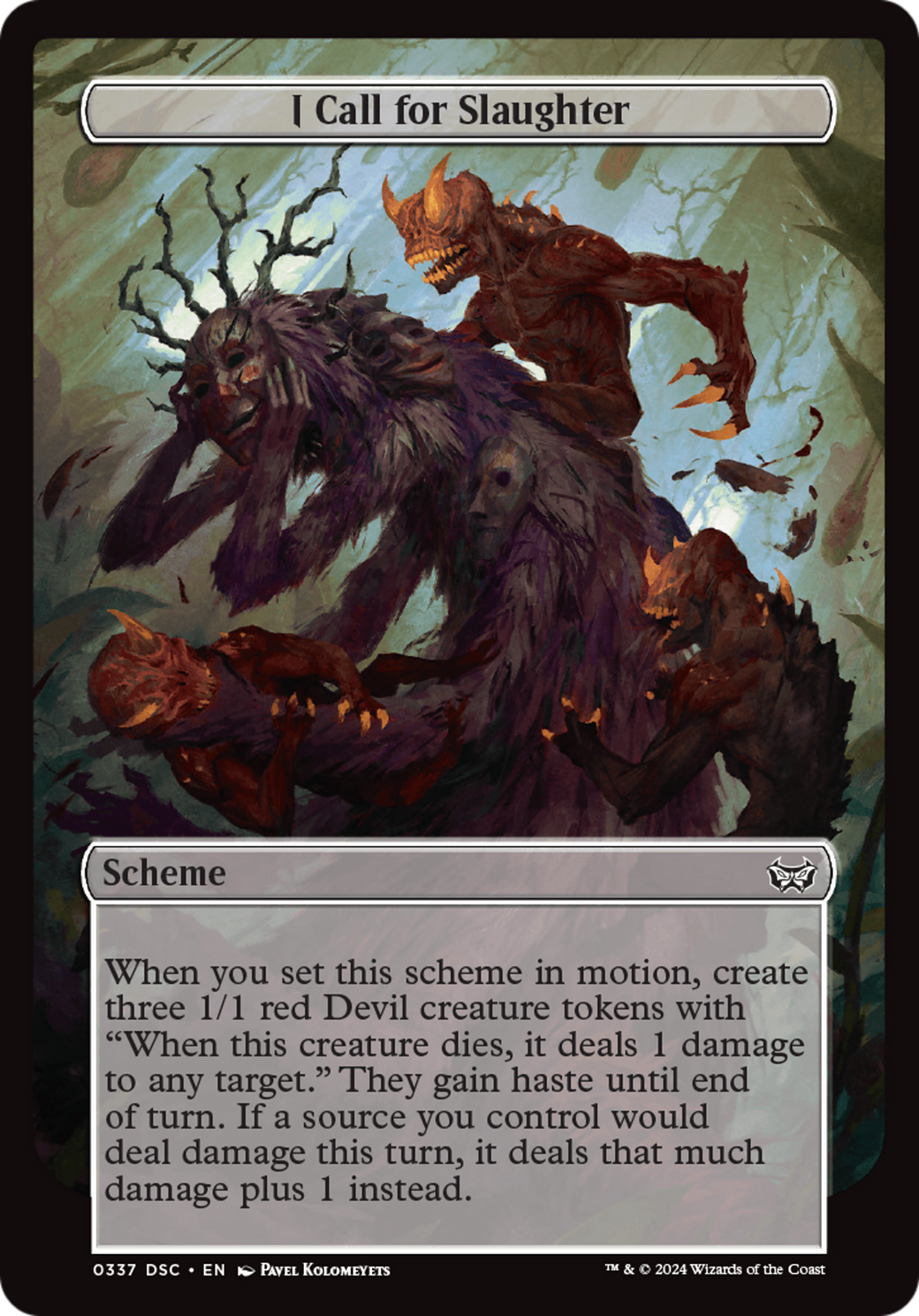 I Call for Slaughter (DSC-337) - Duskmourn: House of Horror Commander - Premium MTG Single from Wizards of the Coast - Just $0.26! Shop now at Game Crave Tournament Store