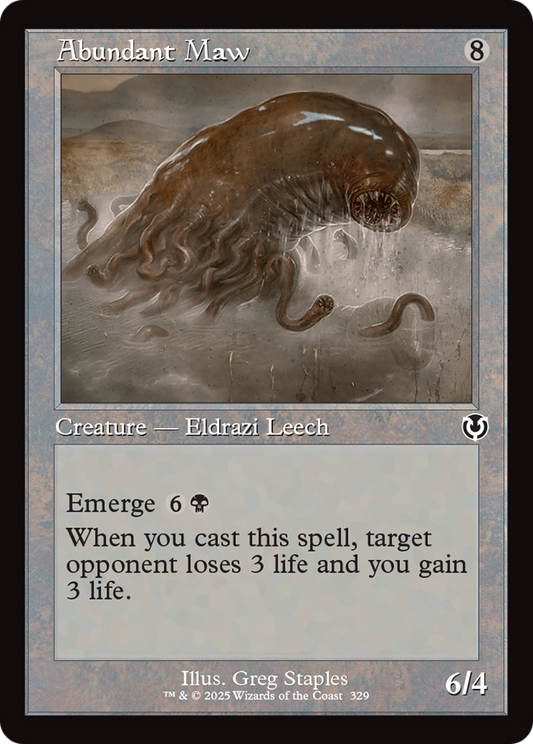 Abundant Maw (Retro Frame) (-329) - Innistrad Remastered - Premium MTG Single from Wizards of the Coast - Just $0.25! Shop now at Game Crave Tournament Store