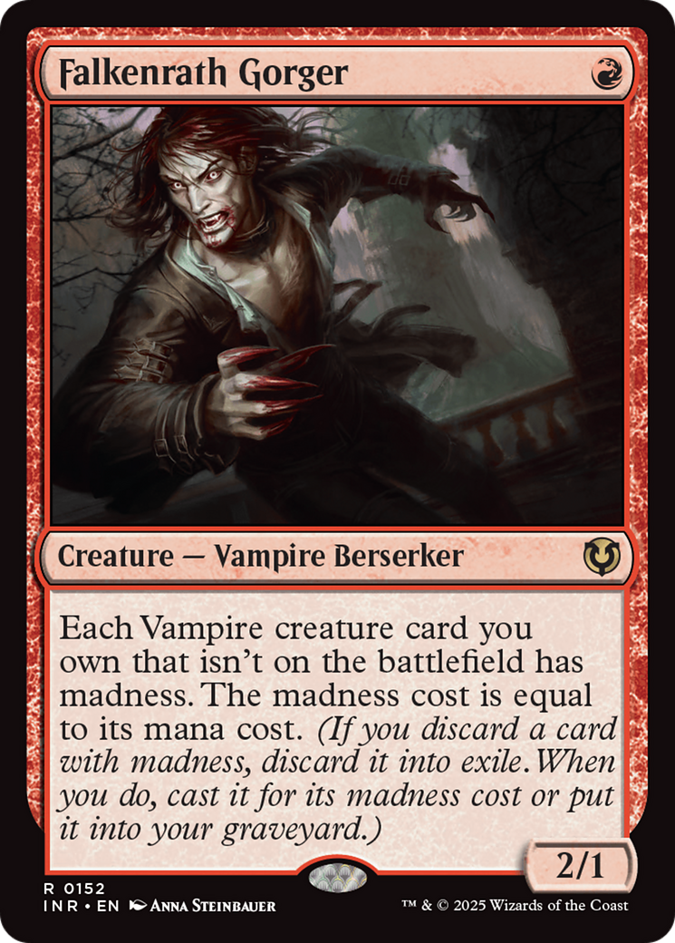 Falkenrath Gorger (-152) - Innistrad Remastered - Premium MTG Single from Wizards of the Coast - Just $0.25! Shop now at Game Crave Tournament Store