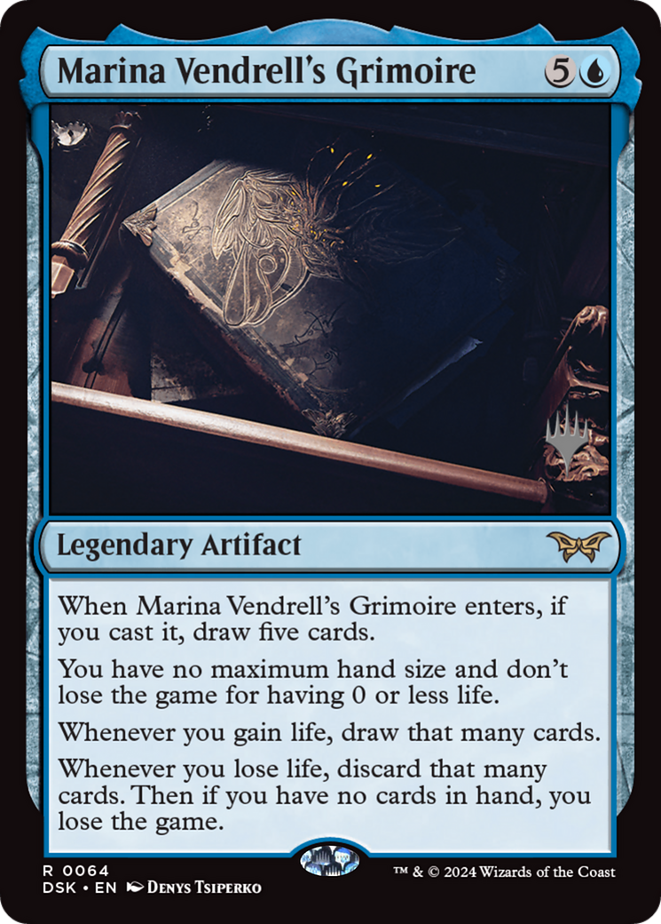 Marina Vendrell's Grimoire (PDSK-64P) - Duskmourn: House of Horror Promos Foil - Premium MTG Single from Wizards of the Coast - Just $0.34! Shop now at Game Crave Tournament Store