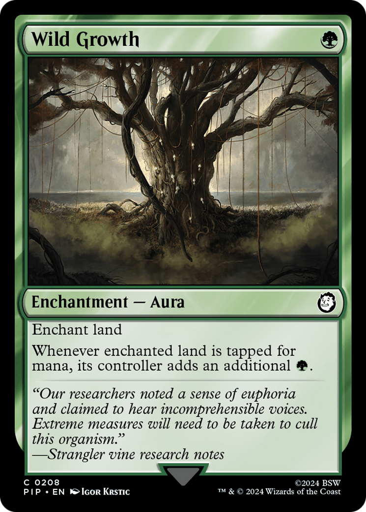 Wild Growth (PIP-208) - Fallout Foil - Premium MTG Single from Wizards of the Coast - Just $11.39! Shop now at Game Crave Tournament Store