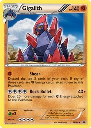 Gigalith - 53/98 (Cracked Ice Holo) 53 - Blister Exclusives Holofoil