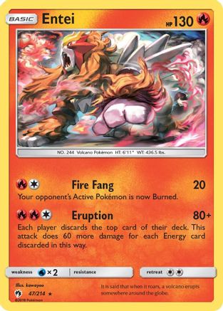 Entei 47/214 - Lost Thunder