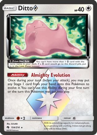 Ditto ◇ 154/214 - Lost Thunder Holofoil