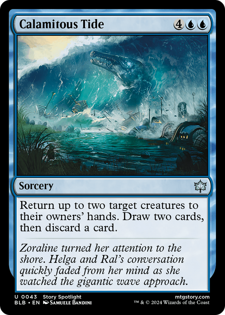 Calamitous Tide (BLB-043) - Bloomburrow - Premium MTG Single from Wizards of the Coast - Just $0.25! Shop now at Game Crave Tournament Store