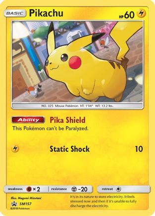 Pikachu SM157/248 - SM Black Star Promos Holofoil