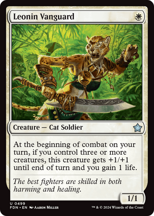 Leonin Vanguard (FDN-499) - Foundations - Premium MTG Single from Wizards of the Coast - Just $0.88! Shop now at Game Crave Tournament Store