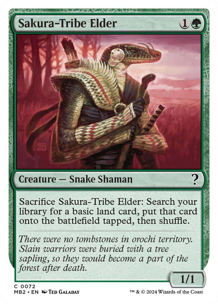 Sakura-Tribe Elder (MB2-072) - Mystery Booster 2 - Premium MTG Single from Wizards of the Coast - Just $0.50! Shop now at Game Crave Tournament Store