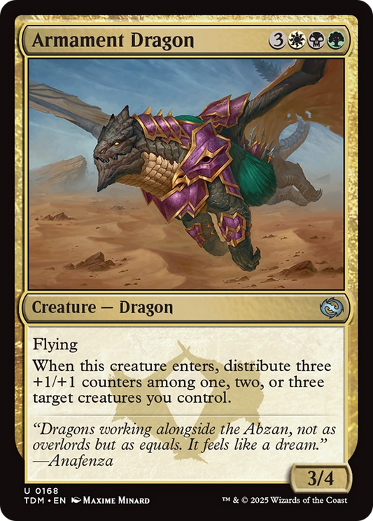 Armament Dragon (TDM-168) - Tarkir: Dragonstorm Foil - Premium MTG Single from Wizards of the Coast - Just $0.08! Shop now at Game Crave Tournament Store