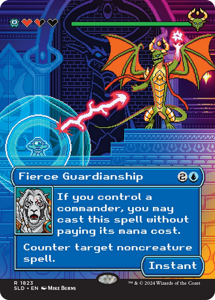 Fierce Guardianship (SLD-1823) - Secret Lair Drop (Borderless) Foil - Premium MTG Single from Wizards of the Coast - Just $0! Shop now at Game Crave Tournament Store