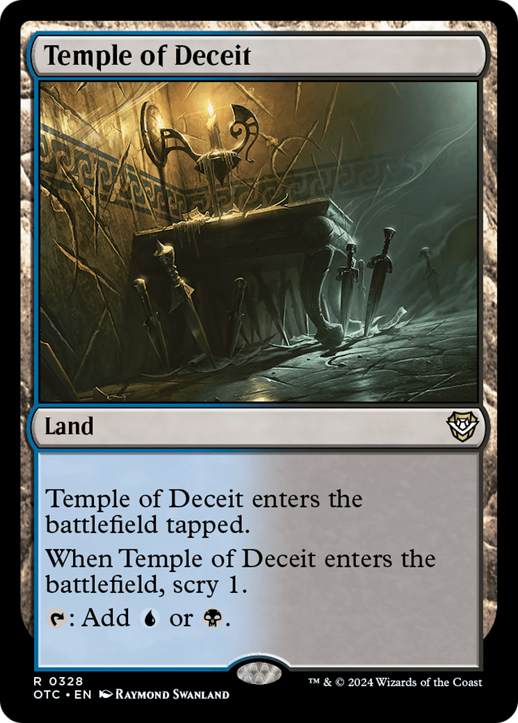 Temple of Deceit (OTC-328) - Outlaws of Thunder Junction Commander - Premium MTG Single from Wizards of the Coast - Just $0.25! Shop now at Game Crave Tournament Store
