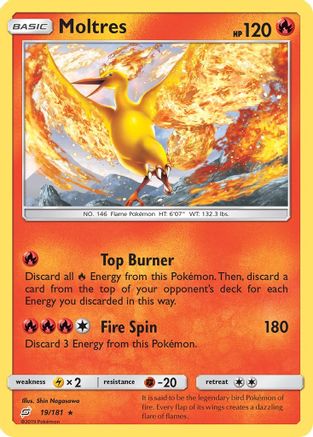 Moltres 19/181 - Team Up Reverse Holofoil