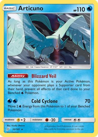 Articuno 32/181 - Team Up Holofoil