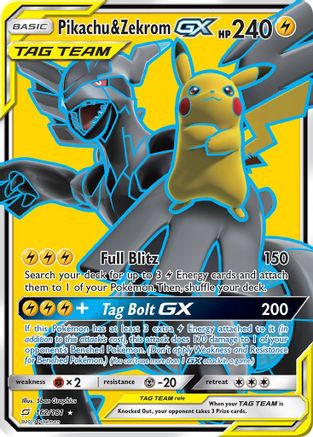 Pikachu & Zekrom-GX 162/181 - Team Up Holofoil
