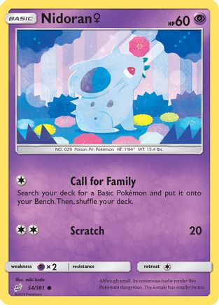 Nidoran ♀ 54/181 - Team Up Reverse Holofoil
