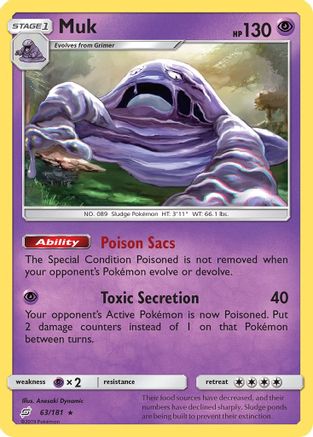Muk 63/181 - Team Up Reverse Holofoil