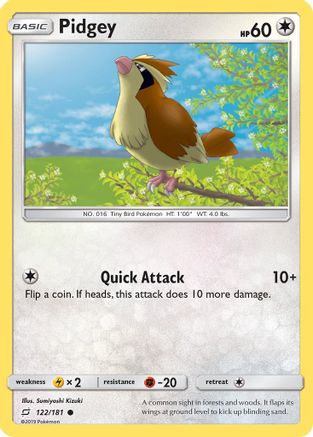 Pidgey 122/181 - Team Up Reverse Holofoil