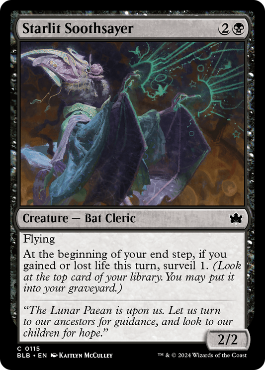 Starlit Soothsayer (BLB-115) - Bloomburrow - Premium MTG Single from Wizards of the Coast - Just $0.25! Shop now at Game Crave Tournament Store