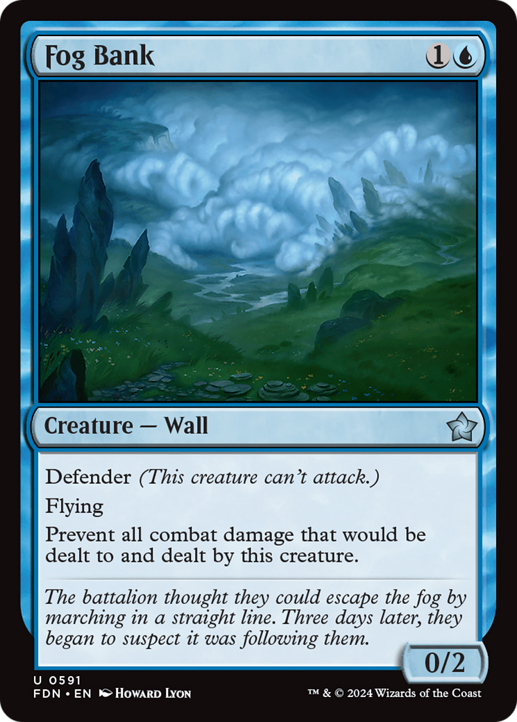 Fog Bank (FDN-591) - Foundations - Premium MTG Single from Wizards of the Coast - Just $0.25! Shop now at Game Crave Tournament Store