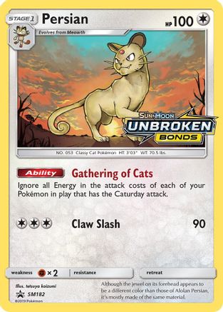 Persian SM182/248 - SM Black Star Promos Holofoil