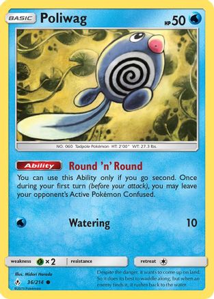 Poliwag 36/214 - Unbroken Bonds Reverse Holofoil