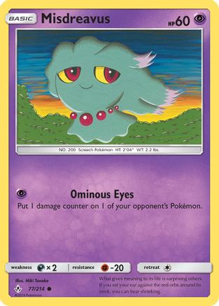 Misdreavus 77/214 - Unbroken Bonds Reverse Holofoil
