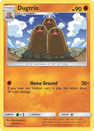 Dugtrio 86/214 - Unbroken Bonds Reverse Holofoil
