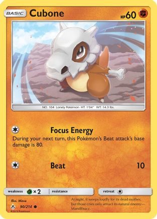 Cubone 90/214 - Unbroken Bonds