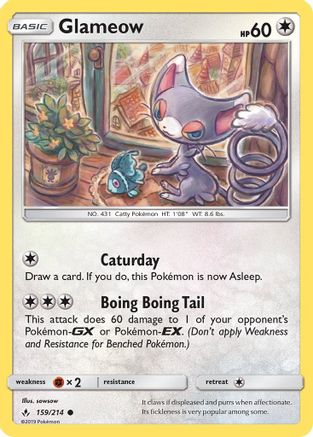 Glameow 159/214 - Unbroken Bonds