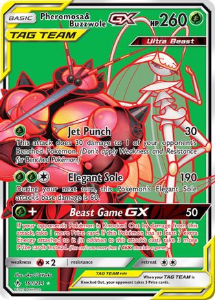 Pheromosa & Buzzwole-GX 191/214 - Unbroken Bonds Holofoil